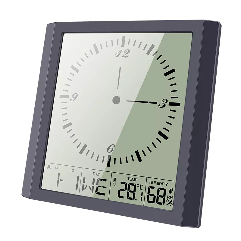 8.6 inç Sıcaklık Nem Haftası Analog Duvar Saati