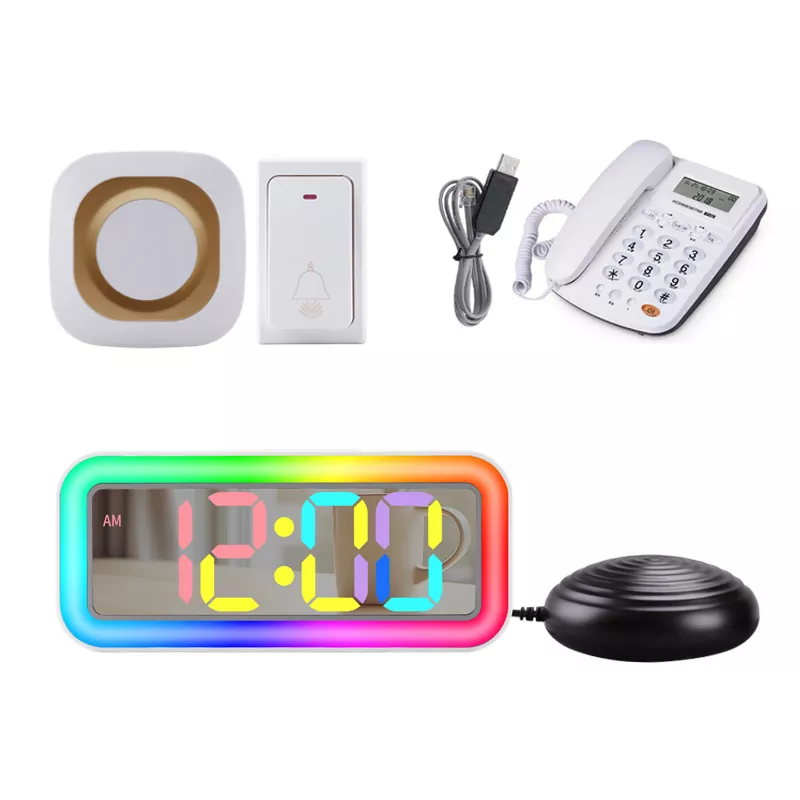 Kapı Zili Telefon Gece Işığı Titreşim Hatırlatma Çalar Saat