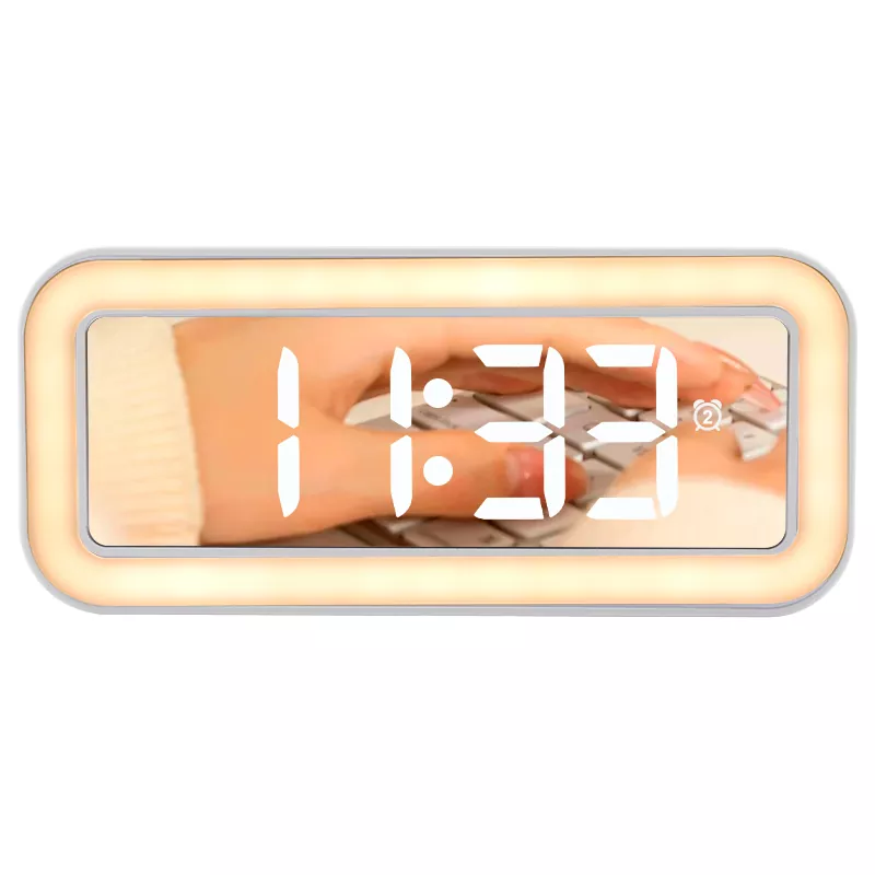LED Çift Alarm Sıcaklık Gece Işığı Çalar Saat